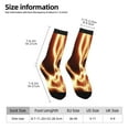 thumbnail image 2 of Balery orange lightning Pattern Crew Socks Unisex– Soft & Breathable Socks for Men & Women, One-Size Fits Most (US 5-11), Comfortable & Durable for Daily Wear, 2 of 6