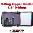 thumbnail image 5 of Case-it The Universal 2.0 Zipper Binder -1.5 Inch D-Ring - Removable Padded Pocket Holds Up to 13" Laptop/Tablet - Multiple Pockets - 350 Page Capacity - Comes with Shoulder Strap - Fire Red LT-207, 5 of 11