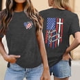 thumbnail image 2 of DHFJKG Independence Day T Shirt Women American Flag Print Short Sleeve Crew Neck Graphic Tee 1776-2026 250 Years Celebration Top, 2 of 4
