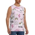 thumbnail image 2 of Bingfone No Drama Llama Pattern Men's Tank Tops Workout Sleeveless Tee Shirts Running Beach Tanks for Men-Large, 2 of 8