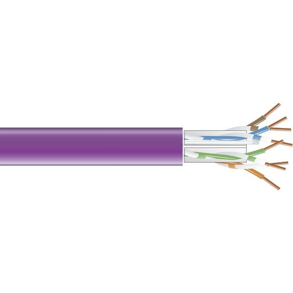 Black Box GigaTrue 550 1000ft CAT6 550-MHz Solid Bulk Cable Violet EYN864APB1000