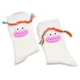 thumbnail image 2 of Cute Cartoon Big Mouth Crew Socks, Colorful Braided Rope Funny Face Casual Cotton Socks, Comfort Soft Daily Wear Mid Calf Socks for Women, 2 of 6