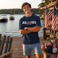 thumbnail image 4 of Jesus Saves Tee Patriotic T shirt Faith American Christian Apparel USA Flag Shirt Religious Vintage Style, 4 of 6