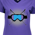 thumbnail image 4 of Inktastic Ski Mask Skiing Gift Women's V-Neck T-Shirt, 4 of 5