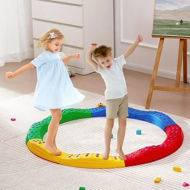 VEVOR Kids Gymnastics Balance Beam and Stepping Stones Set - 8pcs