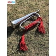 thumbnail image 6 of Boy Scout Nickel Plated Blowing Bugle Attack Command Signal Horn Beautiful Colourful Rope Binding, 6 of 7