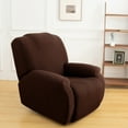 thumbnail image 5 of Rosnek Stretch Recliner Slipcover with Pockets Furniture Chair Cover, Brown (4 Pieces), 5 of 8