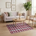 thumbnail image 3 of ODIKA Front Checkered Door Symmetrical Balance Grid Throw Plaid Gingham for Home Office, Gaming Room, Under Desk, Non-Slip Chair-Friendly, 3 of 7
