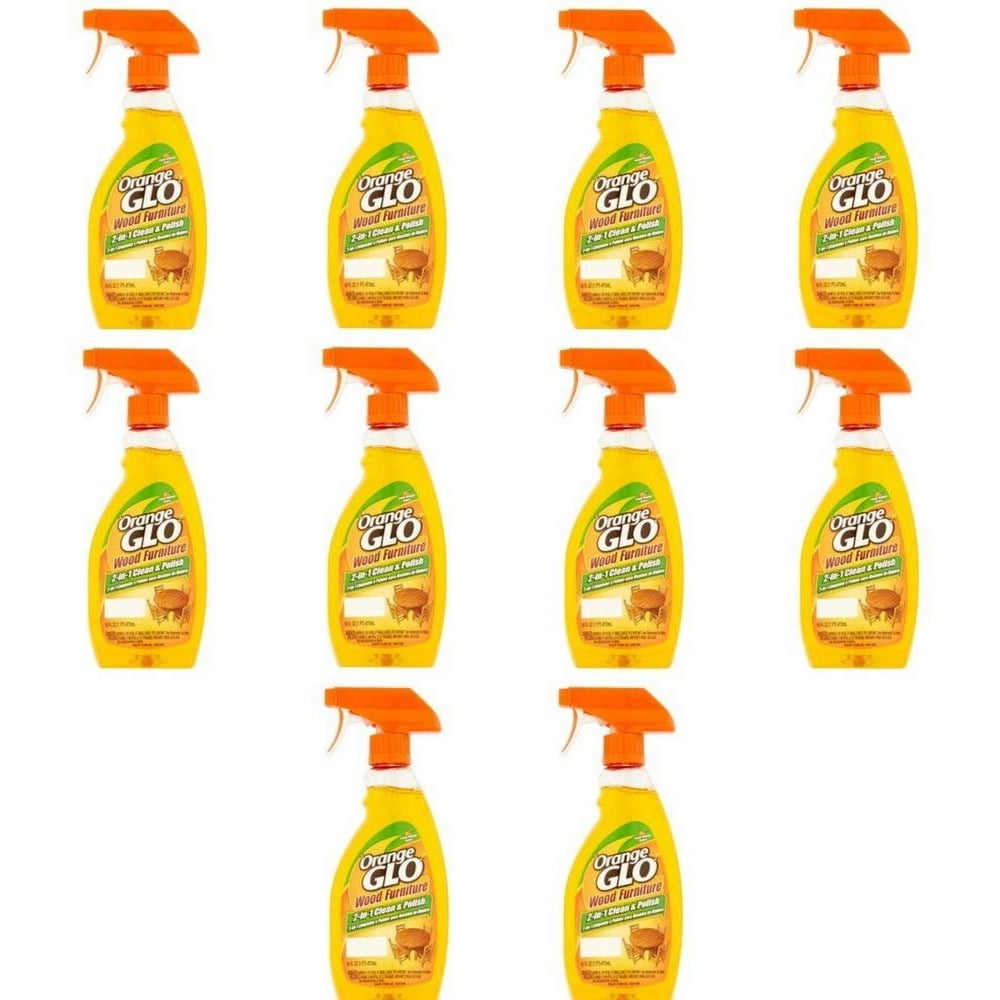 Orange Glo 2in1 Clean & Polish Wood Furniture Spray 16 oz 10 pk
