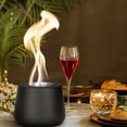 thumbnail image 5 of NFTIGB Tabletop Fire Pit Bowl Smokeless Burning Portable Black Table Top Fireplace Fire Bowl for Indoor Outdoor Patio Balcony Decorations, Ceramic and Metal Construction, 5.31 inches / 13.5 cm, 5 of 9