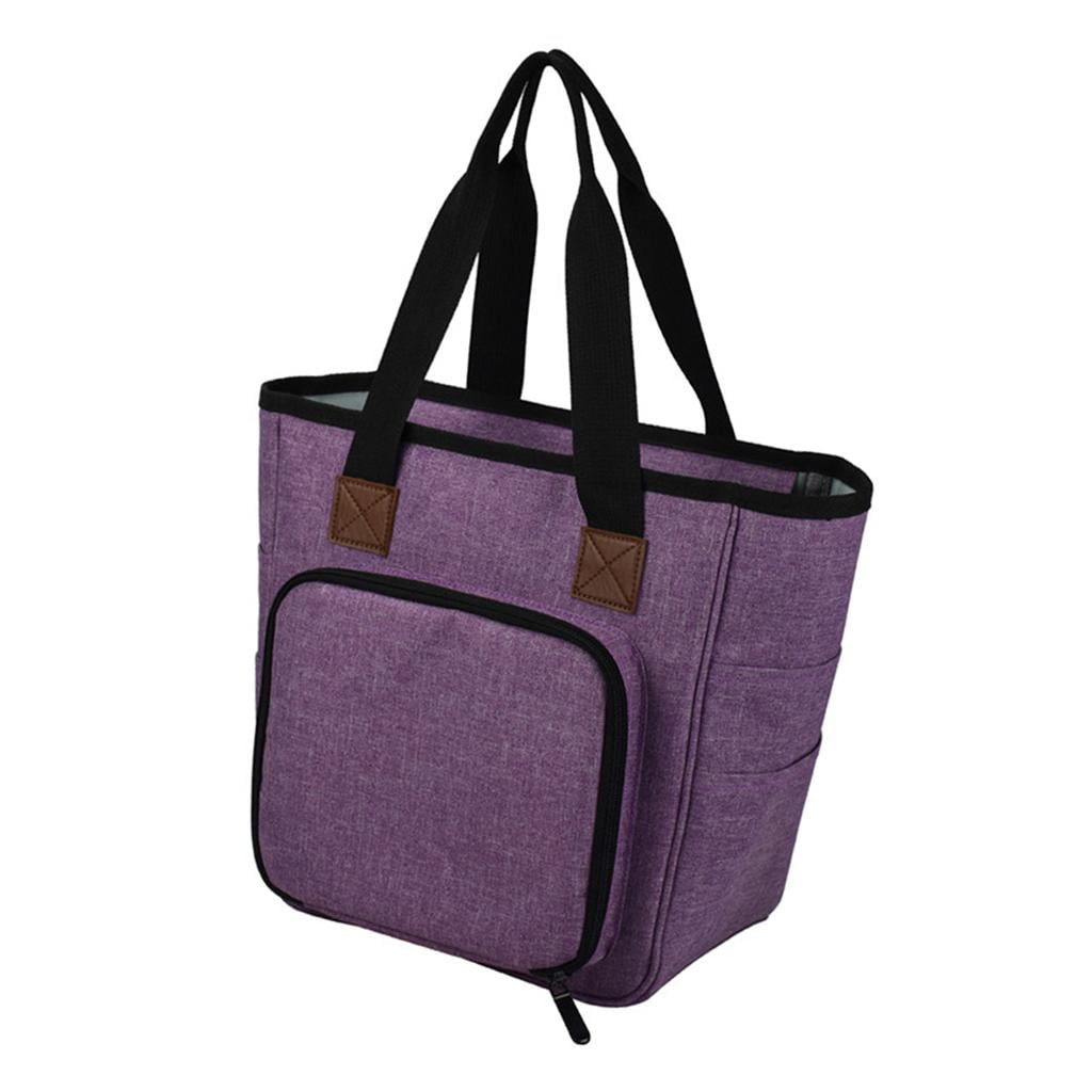 HOMYL Knitting Bag, Yarn Tote Organizer with Divider for Crochet Hooks, Knitting , and