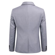 Mens Slim Fit Blazer Jacket Two-Button Notched Lapel Casual Suit Jacket