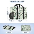 thumbnail image 3 of Reusable Grocery Bags with Handle Side Pocket Waterproof Shopping Portable Tote Green Small Triangles, 3 of 8
