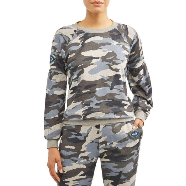 Download Sofia Vergara - Sofia Jeans Drop-Shoulder Camo Crewneck ...
