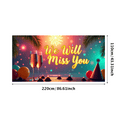 thumbnail image 2 of Teal Background We Will Miss You Banner Party Decoration with Balloons Sparklers and Champagne Glasses for Farewell Party Retirement Party Departure Party Photo Booth Decor, 2 of 7