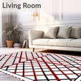 thumbnail image 2 of ODIKA 3'x5' Machine Washable Non-Slip Area Rug, Tartan Style Christmas Welcome Seasonal Entry Decoration High Traffic Rug with Pad, Red, 622563, 2 of 8