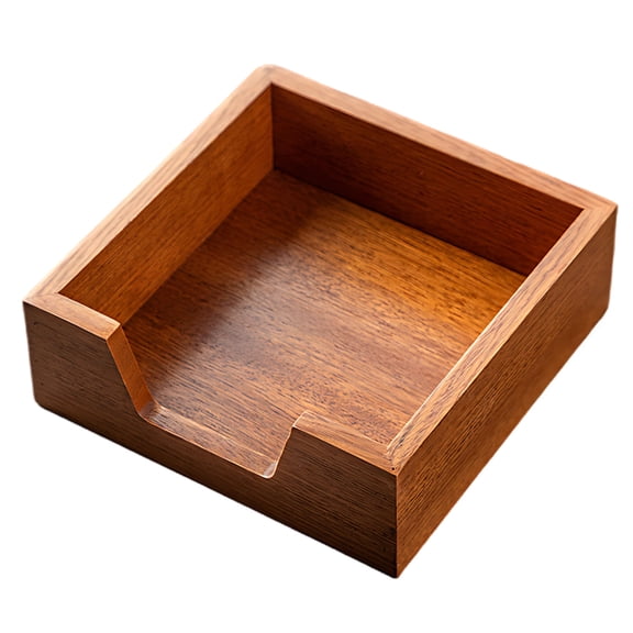 Sapele Wood Folded Paper Towel Dispenser, Commercial Countertop Napkin Holder, Restaurant Bar Trifold Paper Towel Dispenser Tray, Easy Access, Long-lasting, 5.5 x 5.5 x 1.9 in / 14 x 14 x 5 cm