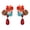 Style-4, variant on PAURO Flower Earrings for Women Drop Boho Beach Elegant Statement Stud Post Colorful Dainty Stainless Steel Vintage Exaggerated Cubic Zirconia Big Floral Jewelry Style-4