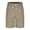 Khaki, variant on Bxsruta Men's Lace-Up Elastic Waist Pocket Shorts for Exercise and Casual Wear, Soft Polyester Fabric