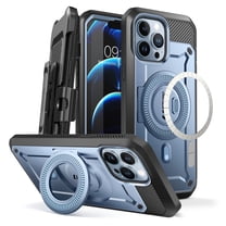 SUPCASE Unicorn Beetle Pro Mag Case for iPhone 13 Pro Max (2021 Release) 6.7 Inch, Compatible with MagSafe Full-Body Rugged Belt-Clip Case with Built-in Screen Protector & Kickstand (Cerulean)