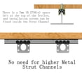 thumbnail image 3 of Rodillos de montaje Trolley Fuperoo de 8 ruedas para Strut Channel, 3 of 6