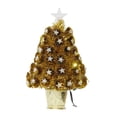 thumbnail image 2 of Pequeño árbol de Navidad artificial con luces, árbol de Navidad iluminado para mesa, regalo, árbol de Navidad para repisa de fiesta, hotel de vacacion 12 cm x 60 cm, 2 of 8