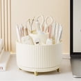 thumbnail image 4 of Rotating Stationary Organiser 6 Compartments Desk Organiser Makeup Supplies Organiser for Bathroom Dresser Countertop, 4 of 18