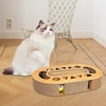 thumbnail image 6 of Cat Scratcher with Trackball Scratching Resistant Kitty Exercise Scratch Pad Oval, 6 of 8