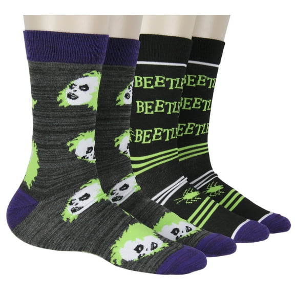 Beetlejuice Socks Adult Crew Socks 2 Pack For Women Men