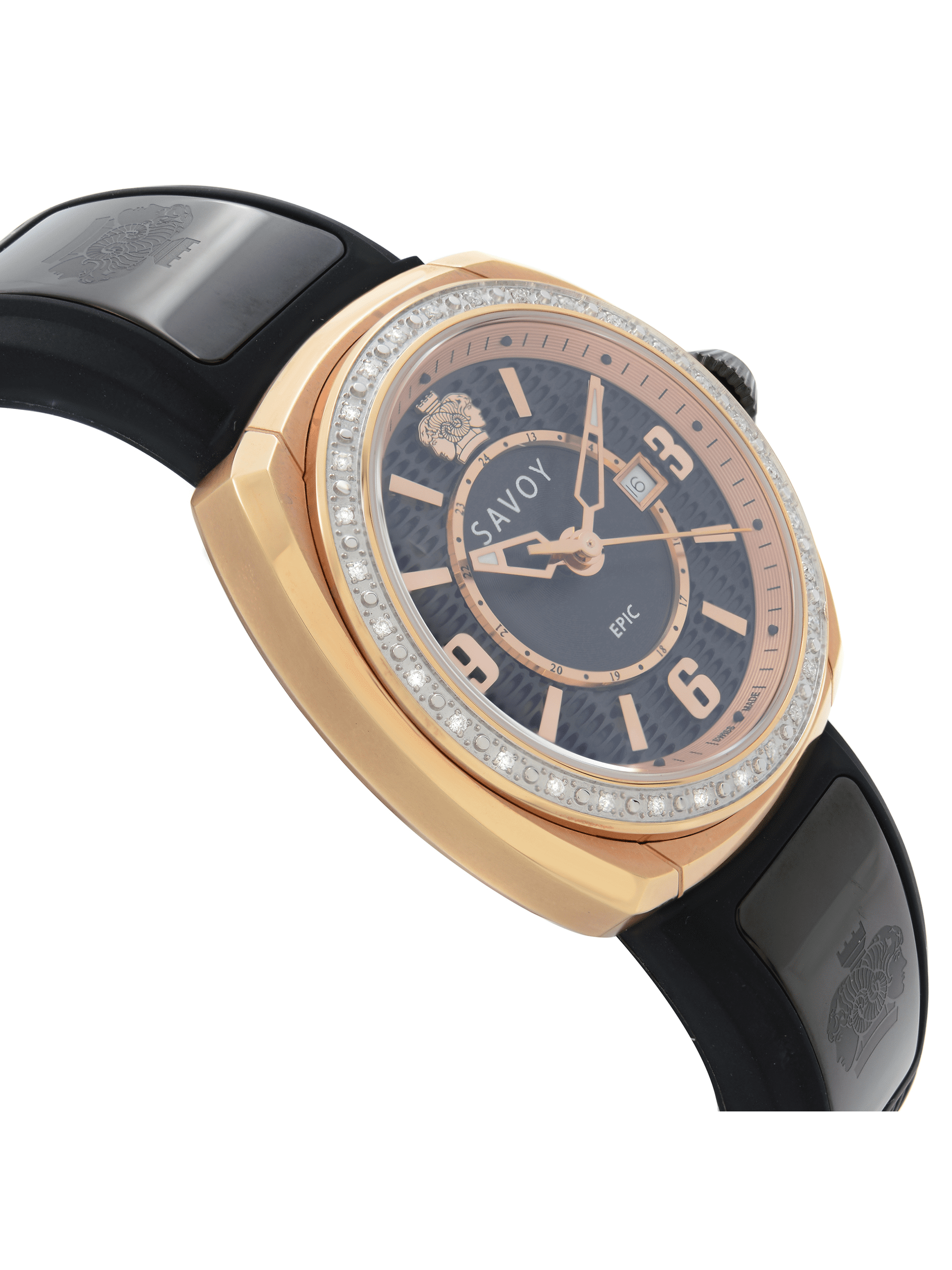 Savoy Epic 36mm Diamond Black Dial Quartz Ladies Watch (Model: G4004J Savoy Epic 36mm Steel Diamonds Black Dial Quartz Ladies  main image 2