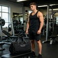 thumbnail image 6 of Large Capacity Gym Bag with Wet Dry Compartments, Sports Travel Tote with Shoe Pocket, Crossbody Duffel Bag for Trolley Attachment, Multifunctional Bag for Gym and Weekend Trips, 6 of 8