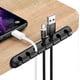 thumbnail image 5 of Black Cable Holder Clips, 5-Pack Cable Management Cord Organizer Clips Silicone Self Adhesive for Desktop USB Charging Cable Nightstand Power Cord Mou, 5 of 5