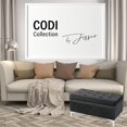 thumbnail image 2 of Jessar - Pouf / Repose-Pieds sur Pieds, Rectangulaire, de la Collection Codi, Velours Noir, 2 of 2