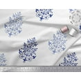 thumbnail image 2 of Soimoi Polyester Crepe Fabric Leaves & Floral Block Print Fabric by Yard 42 Inch Wide, 2 of 3
