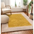 thumbnail image 6 of Well Woven Madison Shag Cozumel Modern Border Gold 5' x 7'2" Thick Area Rug, 6 of 6
