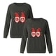 thumbnail image 4 of Gibobby Sudadera Mujer Moda Sudadera con capucha deportiva informal para parejas para el día de San Valentín con estampado de animados y sin capucha (para mujeres)(Gris, S), 4 of 5
