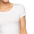 thumbnail image 3 of Bamboo basics Camiseta de mujer KATE, paquete de 4 - Camiseta interior, cuello redondo, camiseta simple Blanco S (Small), 3 of 4