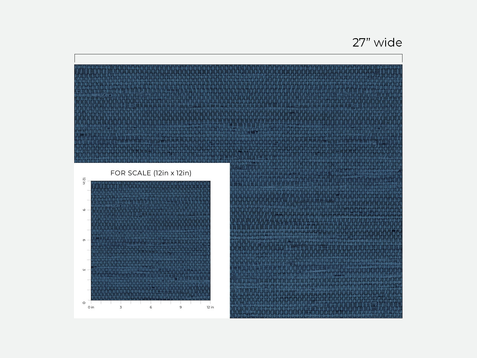 Wallquest, Inc. Lillian August Luxe Haven Luxe Weave Peel and Stick Wallpaper Coastal Blue