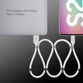 thumbnail image 5 of Cellet 3.3-Feet / 1-Meter Magnetic Self Winding USB-C Charging and Data Sync Cable Compatible with Apple iPhone, Samsung Galaxy, GPS and Tablets & Android Devices - White, 5 of 10