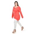 thumbnail image 2 of Blusa con detalles bordados Roman Fashion /Tallas Extras, 1-205N (Coral) coral 42, 2 of 5
