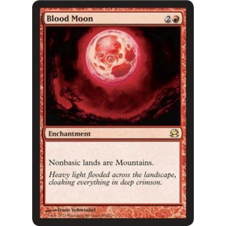 Magic: the Gathering - Blood Moon - Modern Masters, A single individual card from the Magic: the Gathering (MTG) trading and collectible card game (TCG/CCG). By Magic the