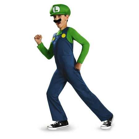 Luigi Classic Child Costume (Mario And Luigi Best Friend Costumes)