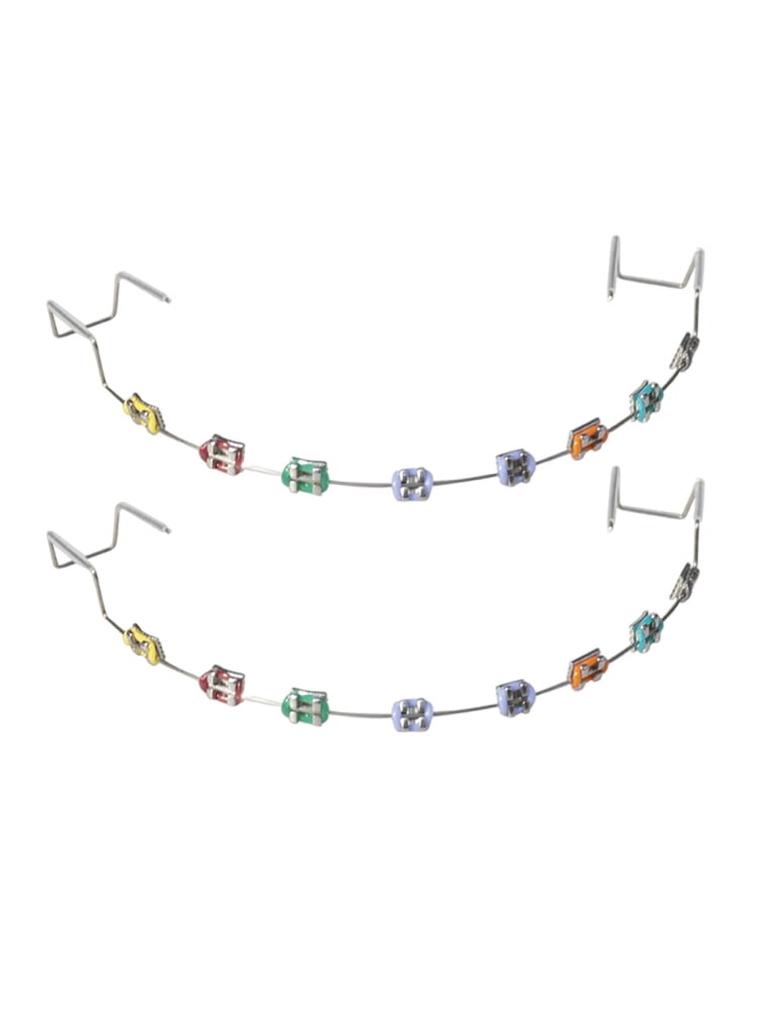 Fake Braces,Kids Fake Braces Lip Protector Colorful Braces Wire,Teeth Braces Wire Stylish Teeth Cosplay Braces for Dentists Kids