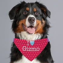 I Love My Dog Personalized Dog Bandana Collar Cover