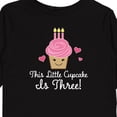 thumbnail image 4 of Inktastic 3rd Birthday Cupcake Girls Cute Girls Long Sleeve Toddler T-Shirt, 4 of 5