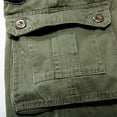thumbnail image 6 of HOOMEUMY Men's Cargo Shorts Cotton Loose Fit Multi-Pockets Straight Summer Shorts Army Green 12, 6 of 8