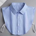 thumbnail image 3 of Detachable Collar Adult Fake Collar Lapel Single Breasted False Collar Adjustable Strap Solid Color Business Collar Office Work Fake Shirt Collar, 3 of 8