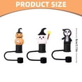 thumbnail image 3 of THLKIF Halloween Straw Toppers, Halloween Straw Cover Cap for Cup, Halloween Style Cute Silicone Straw Drinking Tips Covers, Ghost Pumpkin Straw Accessories for Home Party Accessories (30&40 Oz), 3 of 7