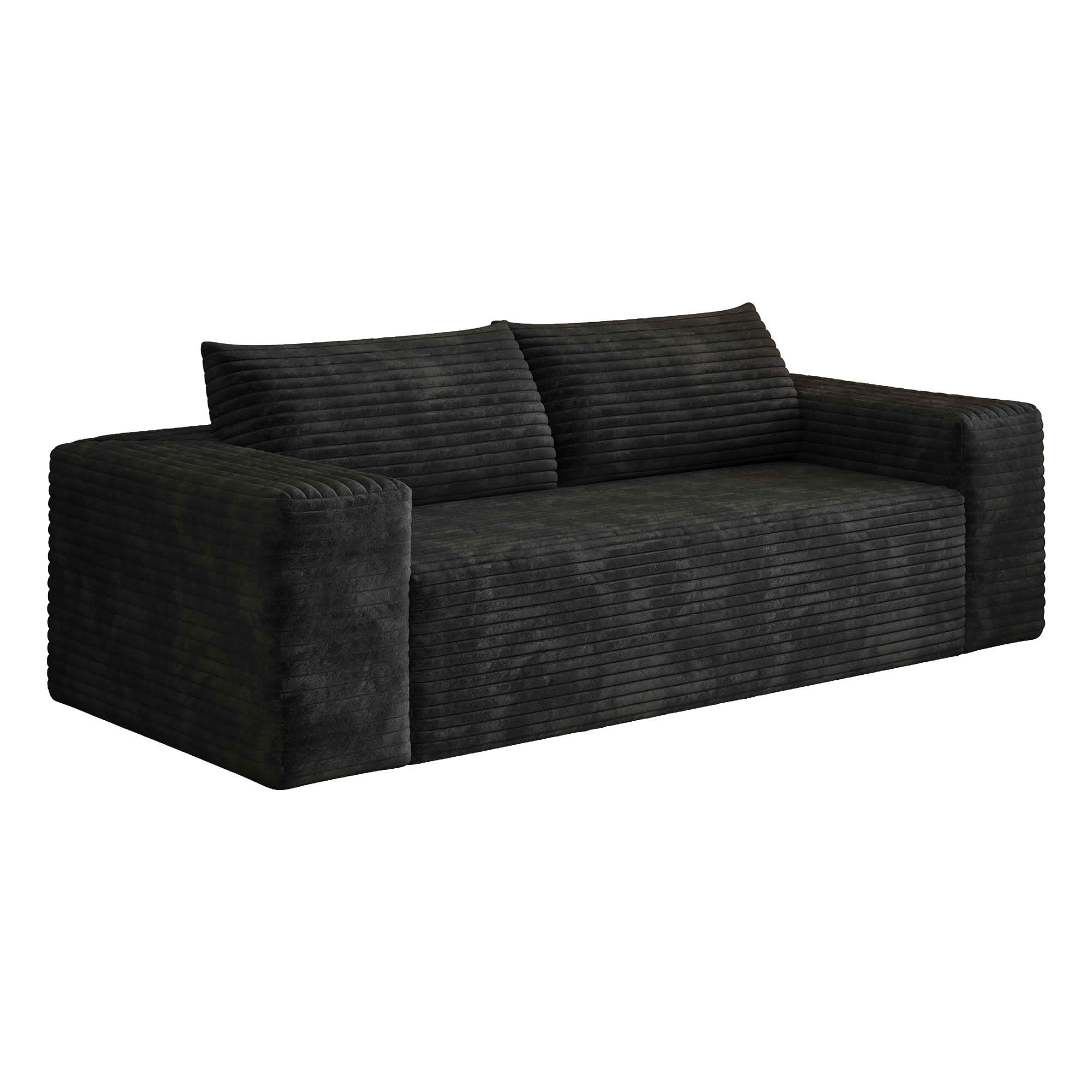 MAYEERTY 78.8 Inch 3‑Seater Corduroy Sofa, Deep‑Seat Comfy Couch, No Assembly Required for Living Room Bedroom Conference Room Apartment