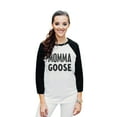 thumbnail image 2 of Thread Tank Momma Mama Goose Unisex 3/4 Sleeves Baseball Raglan White Black Small, 2 of 4